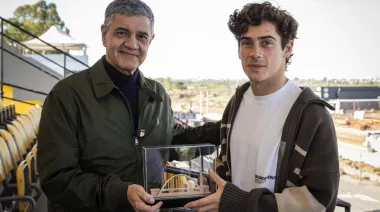 Franco Colapinto recorrió las obras del nuevo Autódromo junto a Jorge Macri