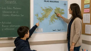 Malvinas y un particular cartel: qué dato quiere sumar Diputados en cada escuela
