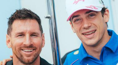 Lionel Messi llegó al Gran Premio de Miami para alentar a Colapinto