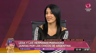 Leda Bergonzi presentó su campaña solidaria junto a las hermanas de Diego Maradona