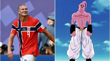 Erling Haaland respondió al meme viral que lo compara con Majin Buu de Dragon Ball Z