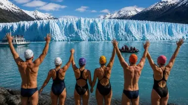 Nadadores valientes: empezó el Mundial de Natación de Aguas Frías en El Calafate