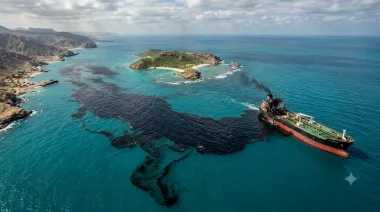 Derrame en Omán: un petrolero con crudo ruso contamina una reserva marina
