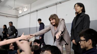 Patricia Bullrich fue a un colegio: qué les dijo a los alumnos sobre su futuro