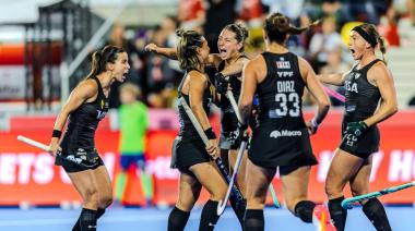 El festejo futbolero de Las Leonas: imitaron a la Scaloneta tras vencer a España