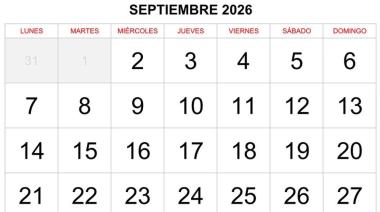 Por qué en septiembre 2026 no hay feriados en la Argentina: qué pasa con el calendario