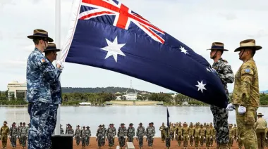 Australia celebra 125 años de la primera bandera nacional izada en Melbourne