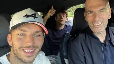 Zidane fue el chofer de Colapinto y Gasly: la historia detrás de la foto