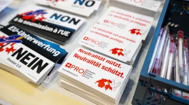 Suiza rechazó por amplia mayoría endurecer su neutralidad histórica en la Constitución