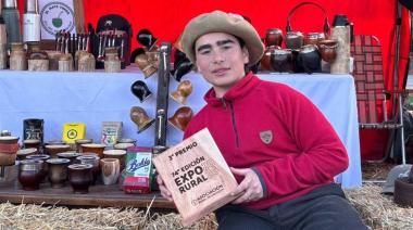 Tiene 15 años y sorprendió con su stand matero en la Rural: "Lo llevo en el alma”