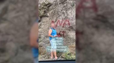 Vandalizó el Parque Nahuel Huapi con grafiti y la Justicia lo obligó a limpiarlo