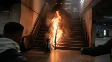 Susto en Constitución: se incendió una escalera mecánica en la estación de trenes