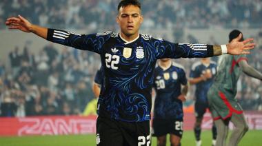 Lautaro Martínez llegó a 42 goles, igualó al Kun y es el tercer artillero de la Selección