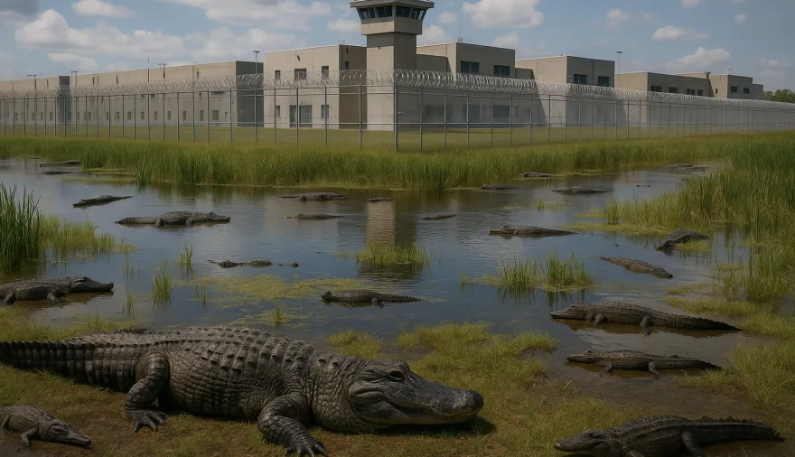 Florida: el nuevo centro de detención de Trump y DeSantis que divide opiniones
