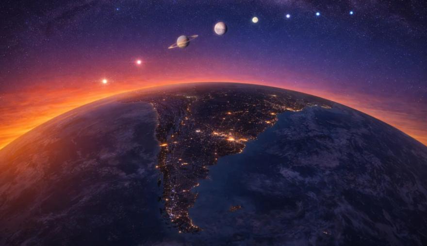 Cómo y cuándo ver la alineación de seis planetas que iluminará el cielo en Argentina
