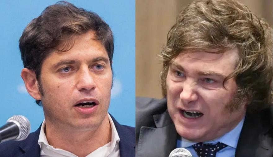 Axel Kicillof y Javier Milei, frente a frente en una encuesta nacional