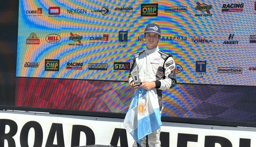 Lázaro Bainotti, el joven argentino que brilla en la Fórmula 4 de Estados Unidos