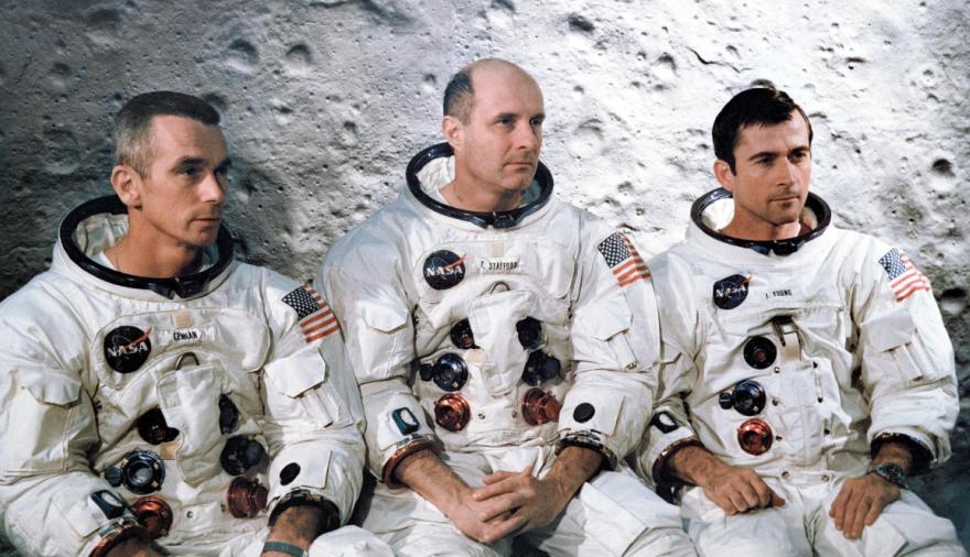 Thomas Stafford, John Young y Eugene Cernan: la tripulación de Apollo 10