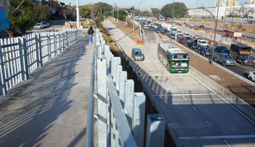 AU Dellepiane: habilitan dos colectoras y avanza la obra pública porteña