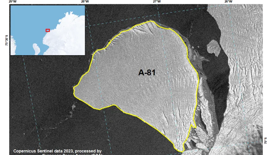 El iceberg A-81 llegó a las Georgias del Sur y la NASA detectó que perdió velocidad