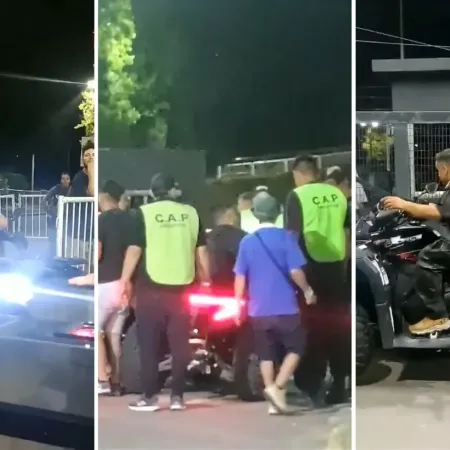 Un policía entró por la fuerza al recital de Los Piojos en La Plata con mujeres y un cuatriciclo