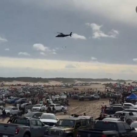 Un helicóptero aterrizó en los médanos de Pinamar y el piloto fue inhabilitado