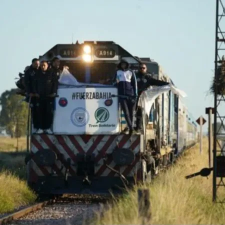 Con más de 1.200 toneladas de donaciones, el tren solidario llegó a Bahía Blanca