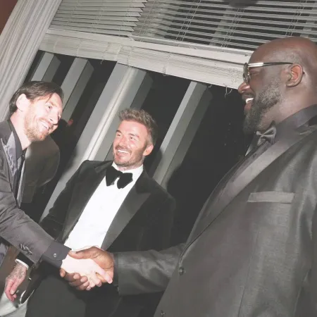 Furor por el encuentro entre Messi y Shaquille O’Neil en el cumpleaños de Beckham