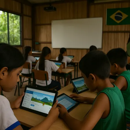 Selva conectada: Brasil lleva educación digital a miles de niños en la Amazonía