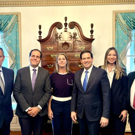 Marco Rubio recibió a los cinco venezolanos del equipo de María Corina Machado
