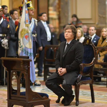 Javier Milei y la ausencia de la escarapela en el Tedeum por el 25 de Mayo