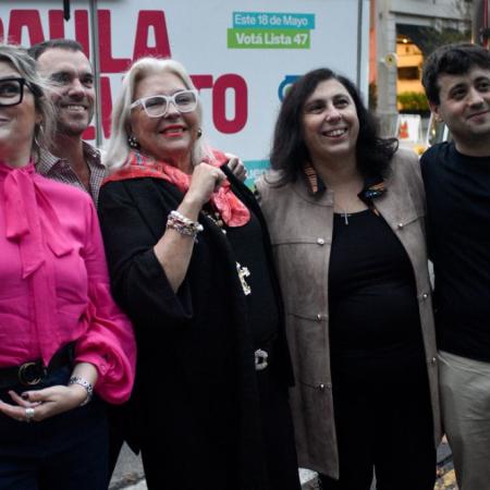 Elisa Carrió se reunió con jubilados en Palermo junto a candidatos de la Coalición Cívica