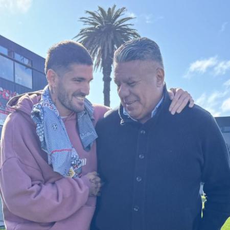 Rodrigo De Paul visitó Barracas Central y recorrió el renovado estadio junto al Chiqui Tapia