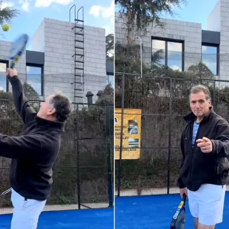 Potencia: Félix Lonigro pidió el voto en PBA con un smash de pádel