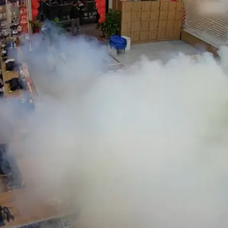 Video: arrojaron una granada de humo en un comercio chino de la avenida Rivadavia