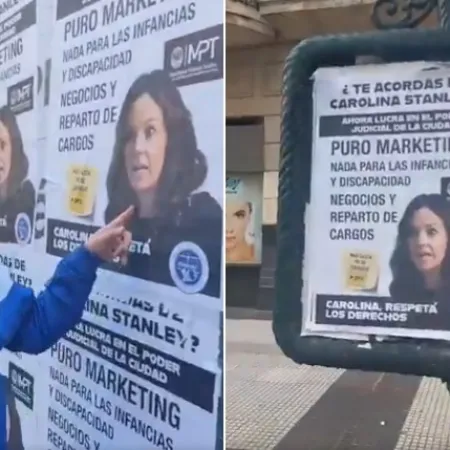 Empapelaron el microcentro porteño con duras acusaciones contra Carolina Stanley