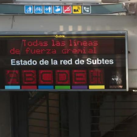 Comenzó el paro de todas las líneas del servicio de subtes porteños
