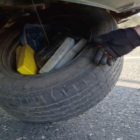 La rueda de auxilio que escondía más de 5 kilos de cocaína