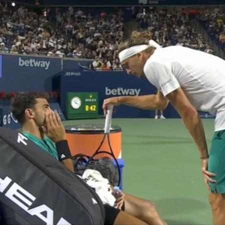 Dolor y despedida: Cerúndolo abandonó ante Zverev en octavos de Toronto