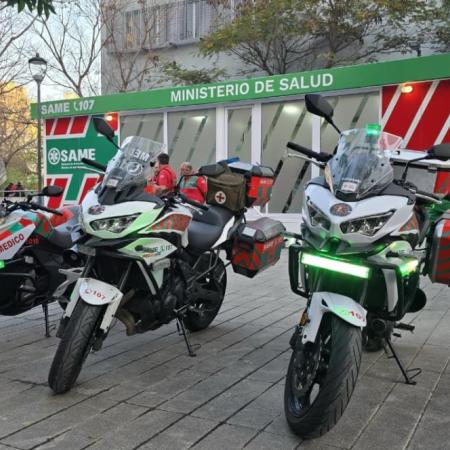 El SAME instala una base operativa en la Plaza Manzana 66, en el barrio del Once