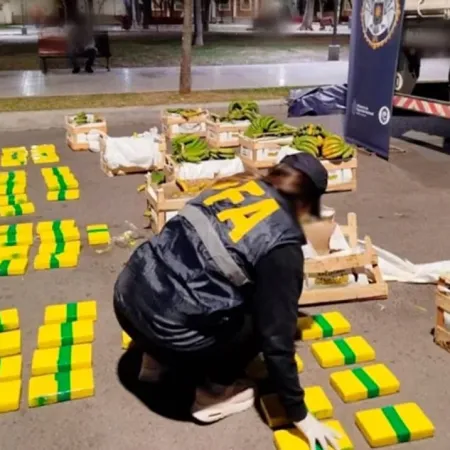 Narcofruta: secuestraron 85 kilos de cocaína ocultos en un camión de bananas
