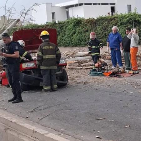 Temporal en Mendoza: una víctima fatal, vuelos suspendidos y graves daños por el viento