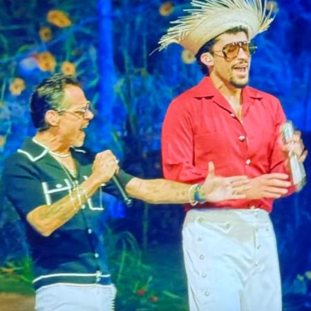 Bad Bunny cierra su residencia con Marc Anthony arriba del escenario