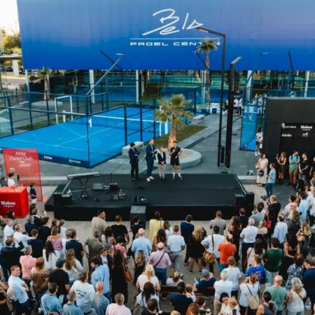 Belasteguín inauguró su club de pádel en Barcelona junto a Colapinto, Nalbandian y Cambiasso