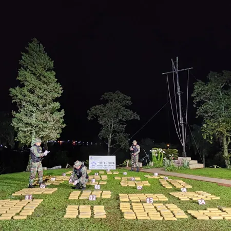 Prefectura incautó más de 288 kilos de droga en un operativo sobre el río Paraná