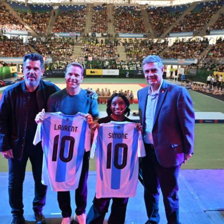 Jorge Macri le entregó a Simone Biles la Llave del Parque Olímpico de la Ciudad