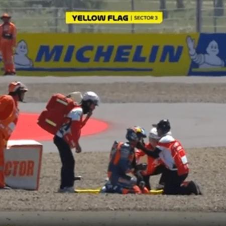 Impactante accidente de Valentín Perrone durante las prácticas de Moto3