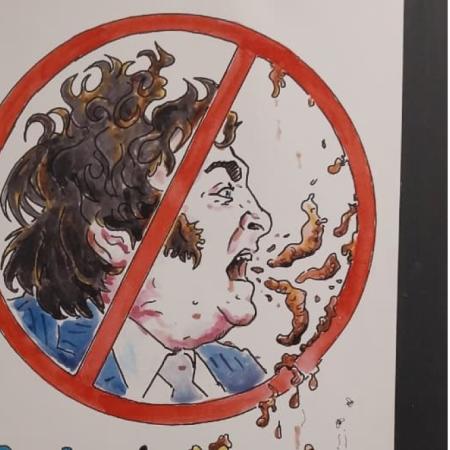 “¿Usted permite esto?”: carteles y dibujos contra Milei en el Concejo de Santa Rosa