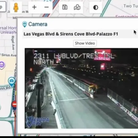 Para cerrar el estadio: un ciudadano siguió la F1 desde las cámaras de tráfico de Las Vegas