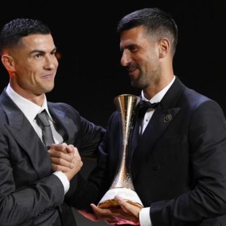 Cristiano Ronaldo le dio a Djokovic el primer premio de los Globe Sports Awards